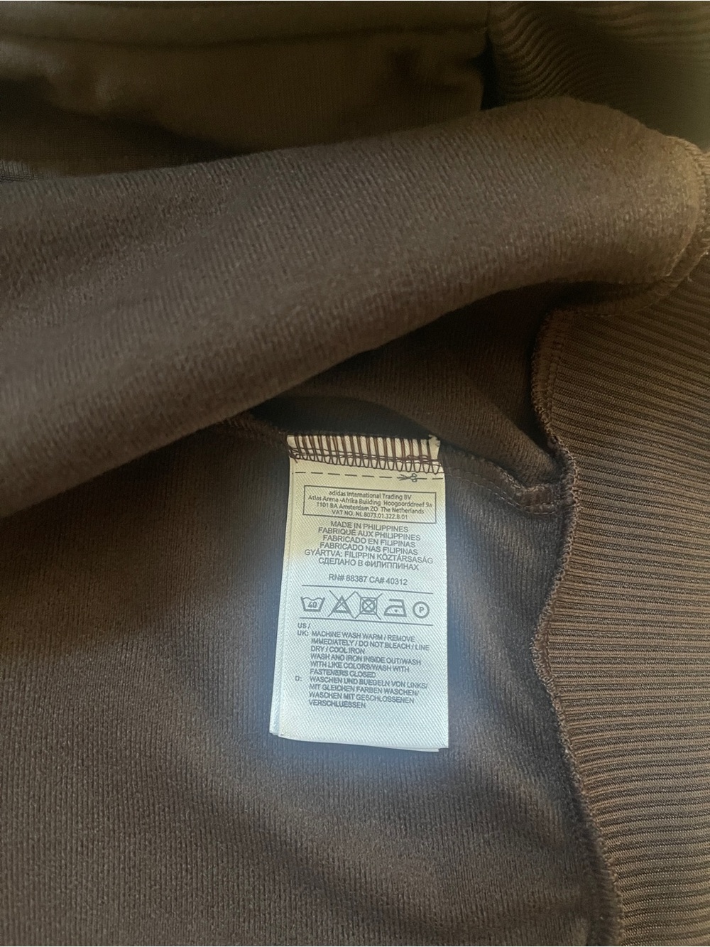 adidas Originals Brown Track Jacket with Gold Stripes - Picture 5 of 5